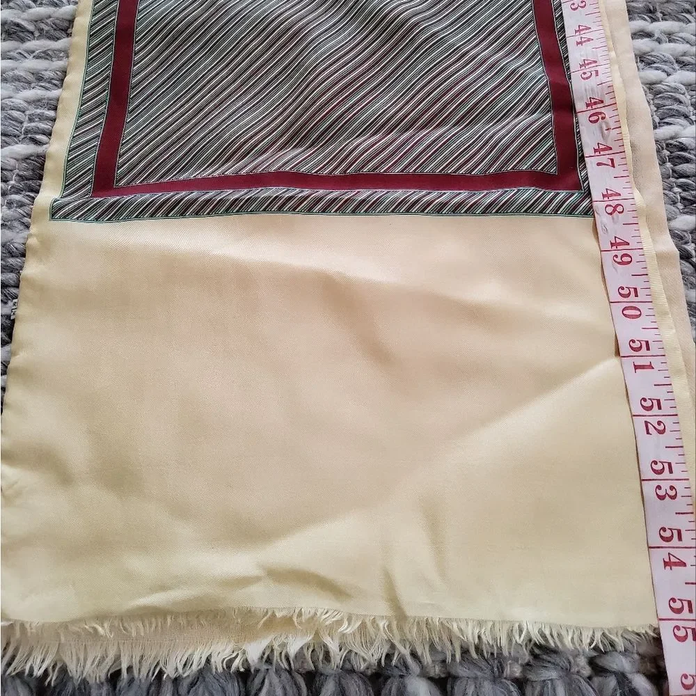 Carlo Palazzi Silk Wool Striped Scarf Size 11,5